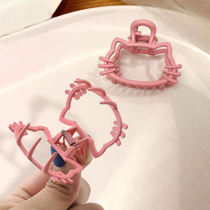 6pcs Metal Hollow Cat Ear Hair Clips Half Updo Plate Headdress Hair Accessories