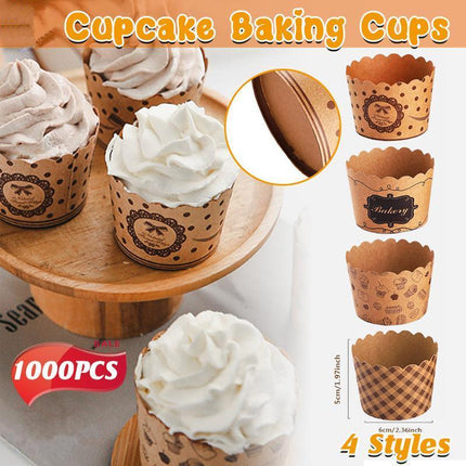1000PCS Cake Cups Cupcake Molds Cupcake Holder Paper Baking Cups Liners Aimall