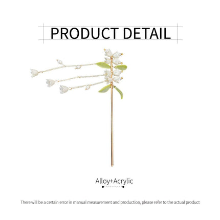 Chinese Style Lily of the Valley Fringe Hairpin Hanfu Headdress Accessories