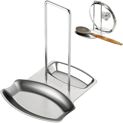 Removable Stainless Steel Pot Lid Spoon Rack Kitchen Draining Storage Holder