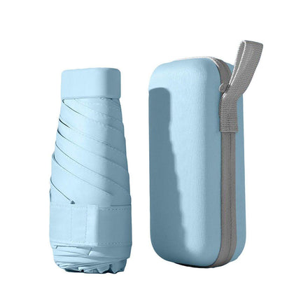 Portable Compact Five-Fold Umbrella UV Sun Protection Travel Manual Umbrella