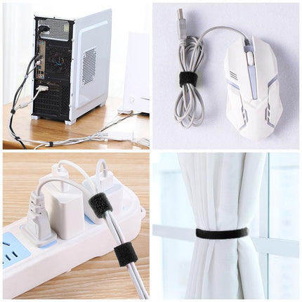 10/20/50M Hook&Loop Heavy Duty Strap Reusable Cable Ties Grip TV Tidy Organizer - Aimall