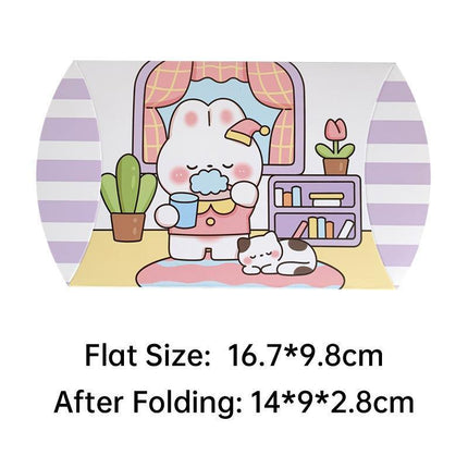 100PCS Pillow Shape Gift Boxes Paper Pouch Folding Carton Party Wedding Favors