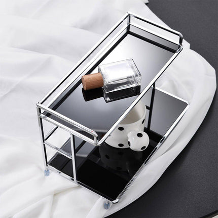Kitchen Bathroom Desktop Storage Rack Water Cup Holder Cosmetic Iron Shelf
