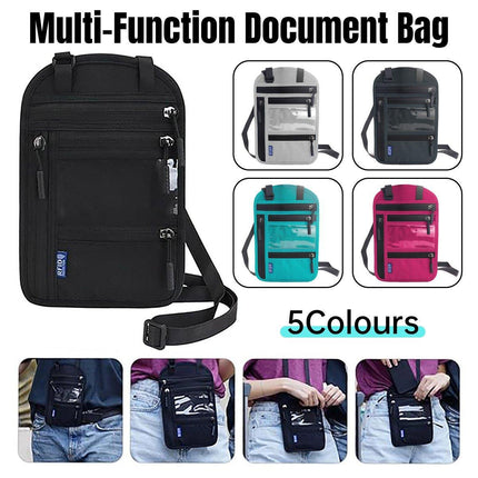 Multi-Functional Travel Passport Document Bag Protective Case Cover Holder