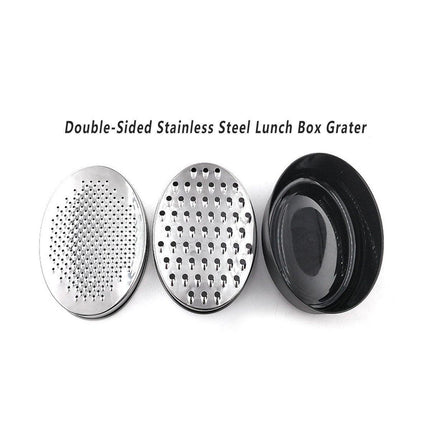 Stainless Steel Kitchen Cheese Grater with Container Storing Fruits Cheese Box
