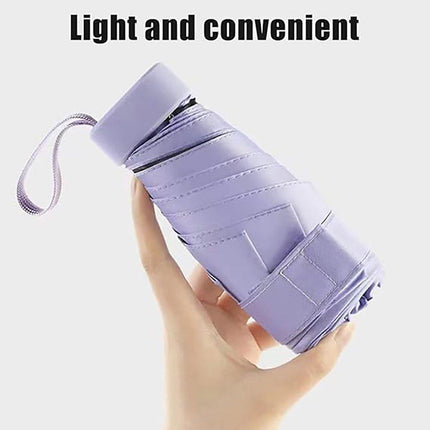 Portable Compact Five-Fold Umbrella UV Sun Protection Travel Manual Umbrella