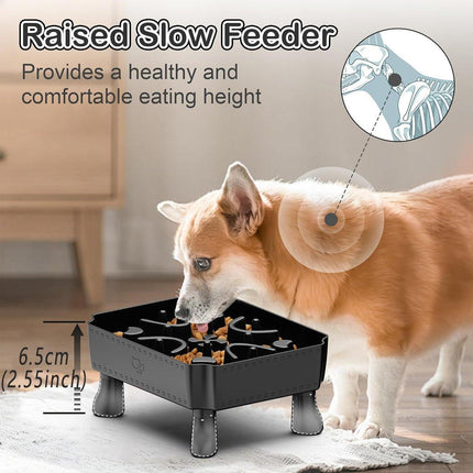 Pet Slow Feeder Bowl Removable Large Capacity Dog Cat Feeding Bowl Anti Slip