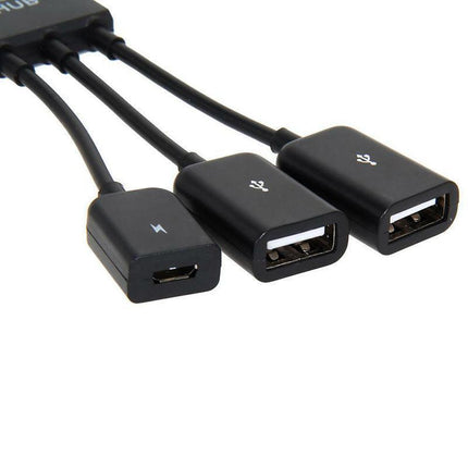 Micro USB 2.0 OTG HUB Cable Adapter AU Male to Female Dual Host Fast Transfer - Aimall