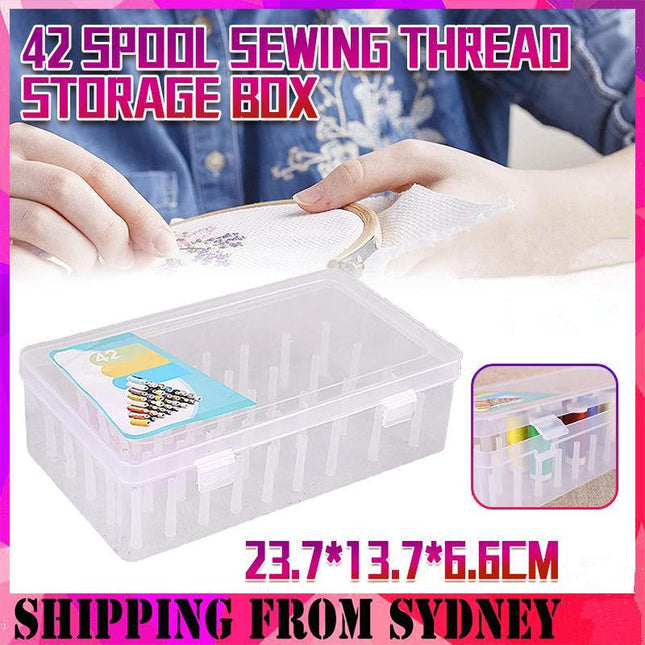 42 Spool Sewing Thread Storage Box Embroidery Bobbin Case Holder Organizer AU - Aimall