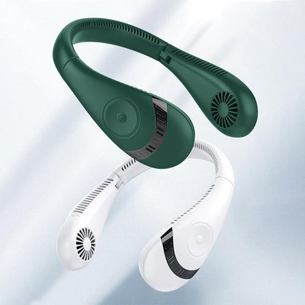 Mini Neck Fan Bladeless Hanging Air Cooler USB Rechargeable Portable Personal - Aimall