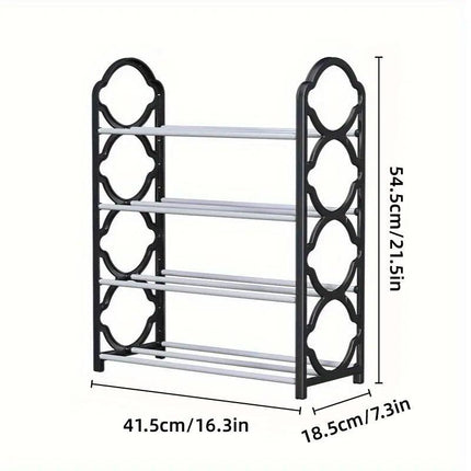 Four Layer Shoe Rack Storage Organizer Multi Tier Shoe Shelf for Entryway Closet