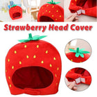 Adorable Plush Strawberry Hat Costume Headgear for Pets and Fun Photo Props