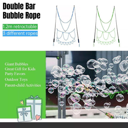 Double Pole Bubble Rope for Giant Bubble Show Outdoor Party Fun Activity