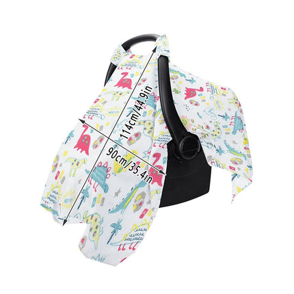 Stroller Cover Cartoon Print Carrycot Wind and Dust Shield with Protective Layer