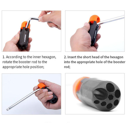 Hexagonal Wrench Set with Plate Handle Multi Size Hex Key Tool Kit for Repair