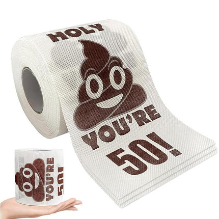 Prank Gag Printed Poop Funny Toilet Paper Roll Novelty Gag Gift for Pranks