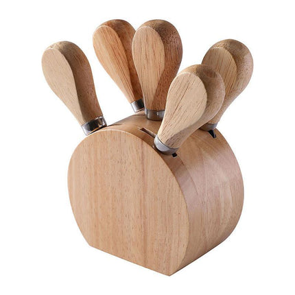 6Pcs Stainless Steel Cheese Knife Set Cheese Tools for Cutting Slicing Serving