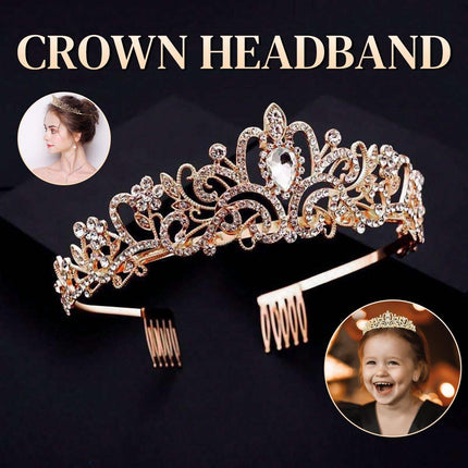 Crown Tiara Headband for Princess Wedding Party Bridal Costume Accessories