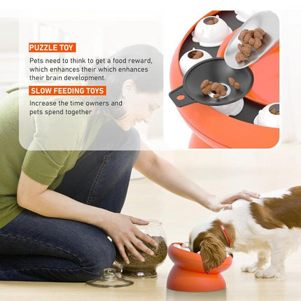 Pet Slow Feeder Interactive Cat Dog Food Dispenser Puzzle Toy for Healthy Eating