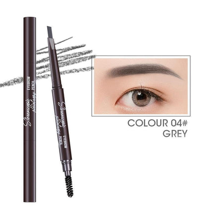 Eyebrow Pencil Dual-Ended Waterproof Retractable Slant Eye Makeup Cosmetic Tool - Aimall