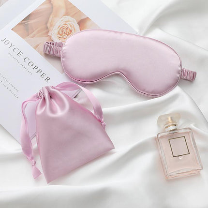 Pure Soft Silk EyeShade Blindfold Sleep Eye Mask Cover Light Shade Travel Relax - Aimall
