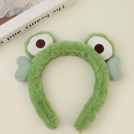 Cute Frog Makeup Hair Band Side Elastic Hair Band Girls Hair Band Decoration - Aimall