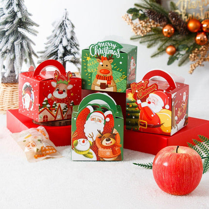 50pcs Christmas Rope Apple Candy Packing Box Biscuit Gift Baking