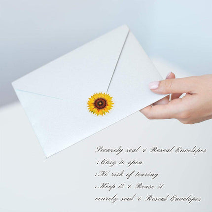 2 Rolls Sunflower Stickers Handmade Flower Decoration Labels for Craft Projects