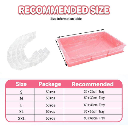 50Pcs Rabbit Cage Liners Disposable Plastic Mat Films Hamster Cage Cleaning Pad