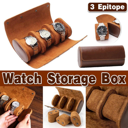 Three Compartment Watch Box Organizer Display Case for Watches Jewelry Storag