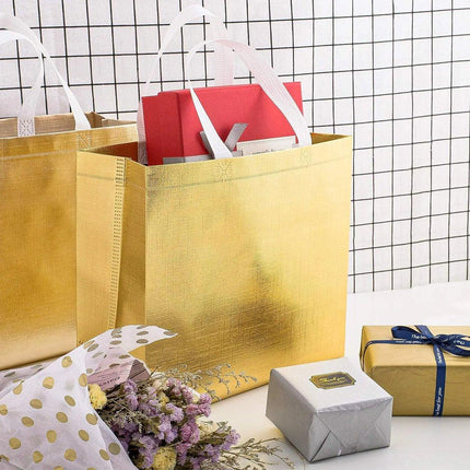25PCS Embossed Non-Woven Tote Bag Fashion Shopping Gift Packaging Bag