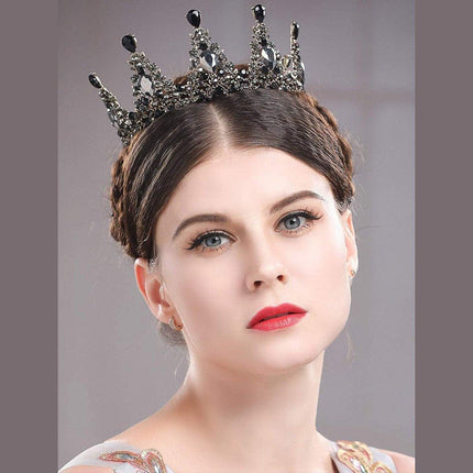 Baroque Princess Full Circle Crown Birthday Wedding Decor Performance Headwear