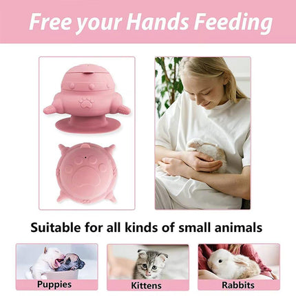 Silicone Pet Feeding Device Anti-choking Bionic Breast-feeding Water Feeder