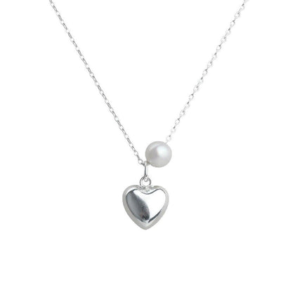 Luxury Zircon Love Pendant Necklace Elegant Copper Chain Jewelry Gift