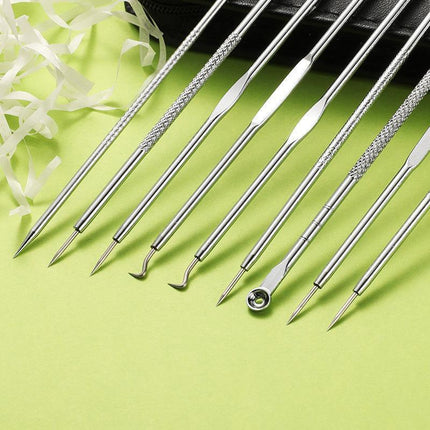 9PCS Blackhead Remover Extractor Tool Pimple Blemish Popper Comedone Kit Clip - Aimall