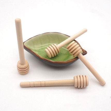 30PCS Mini Wooden Honey Dipper Stick for Honey Jar Dispense Drizzle Party Favors - Aimall