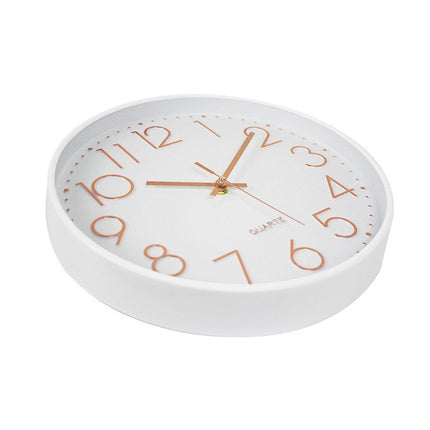 12Inch Silent Wall Clock Decorative Simple Plastic Clock for Living Room Home