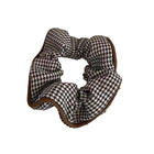Women Large Scrunchies Plaid Hair Bands Elastic Hair Tie Rope Ring Ponytail Gift - Aimall