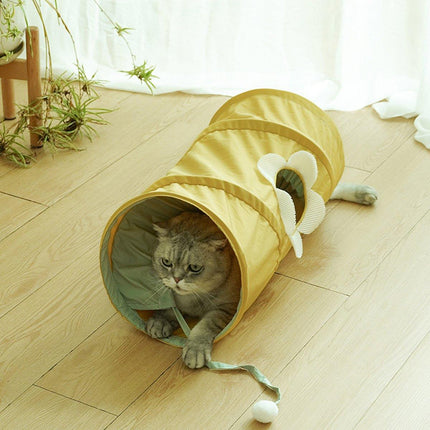 Folding Spiral Cat Tunnel Toy Interactive Pet Tunnel for Cats and Kittens Play
