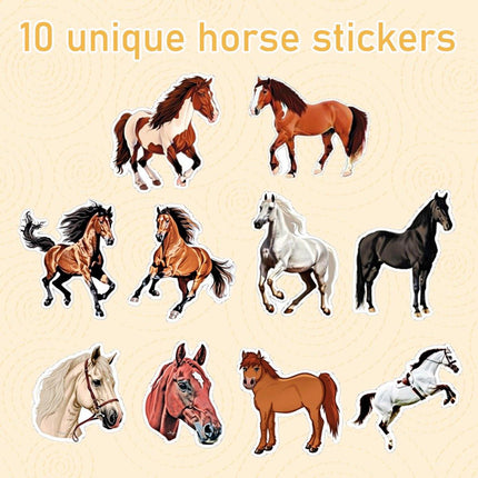 2pcs Pony Stickers Cute Cartoon Adhesive Labels for DIY Crafts