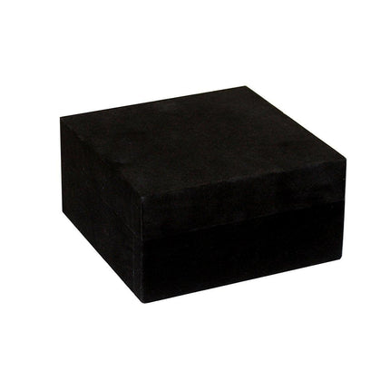 Solid Colour Velvet Jewelry Box Wooden Square Gift Packing Case Velvet Organizer