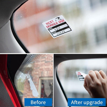 2Rolls Car Oil Change Maintenance Reminder Stickers for Vehicle Service Tracking