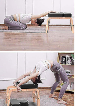Wooden Yoga Handstand Stool Professional Core Strength Training Home Yoga Chair