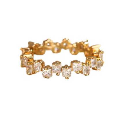 Square Design 1.2ct Simulated Diamond Women Engagement Ring Rose Gold Plated - Aimall