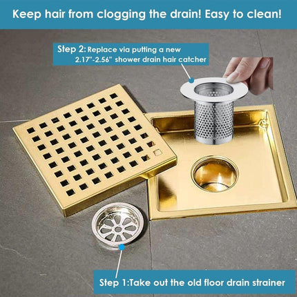Bathroom Floor Drain Filter Anti-Blocking Hair Catcher Shower Sink Mesh Basket