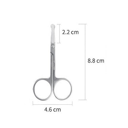 Korean Made Nose Hair Remover Stainless Steel Scissors Trimmer Safety Clipper - Aimall