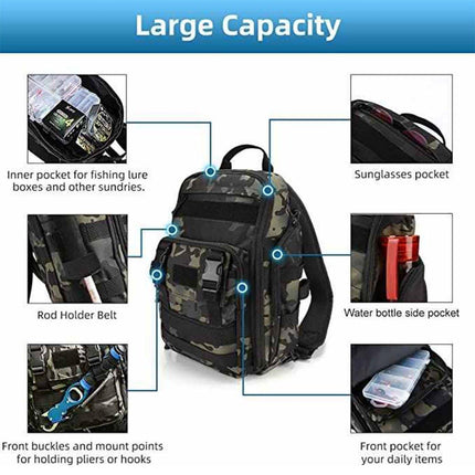 Fishing Tackle Backpack Storage Bag Shoulder Fishing Gear Bags Outdoor Backpack