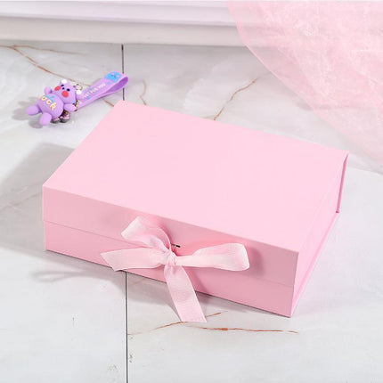 Elegant Ribbon Flip Folding Gift Boxes Multiple Colors High-Quality Cardboard