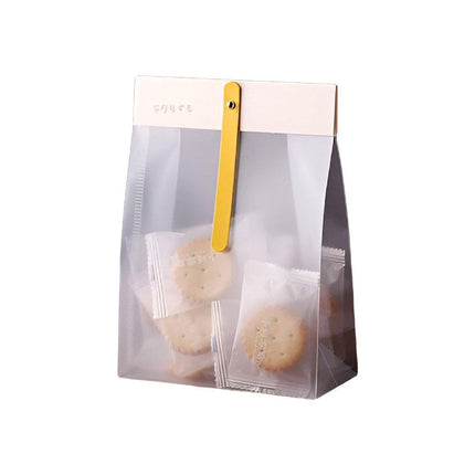 50pcs Transparent Snack Bags Biscuit Candy Bags Resealable Food Packaging